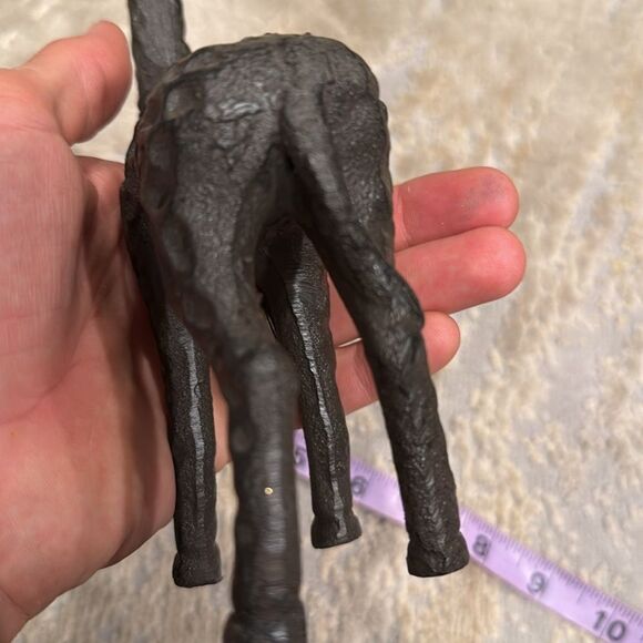 Bronze Tone Metal Giraffe Figural Sculpture EUC cast iron heavy - Picture 4 of 8